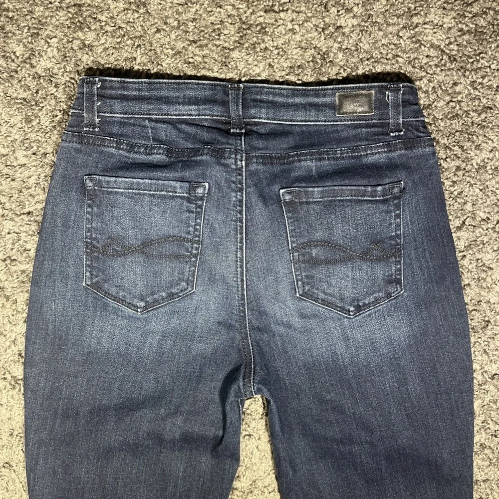 Lee Slim Fit Skinny Leg Mid Rise Sculpting Dark Blue Washed Jeans 4 Short - Picture 8 of 8